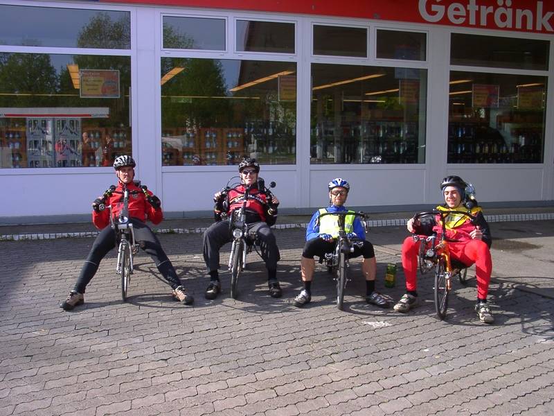 Startfoto: Jörg, Christoph, Rainer, Johann (v.l.)