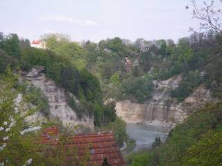 Die Salzach hinter Burghausen, Blick von der Burg